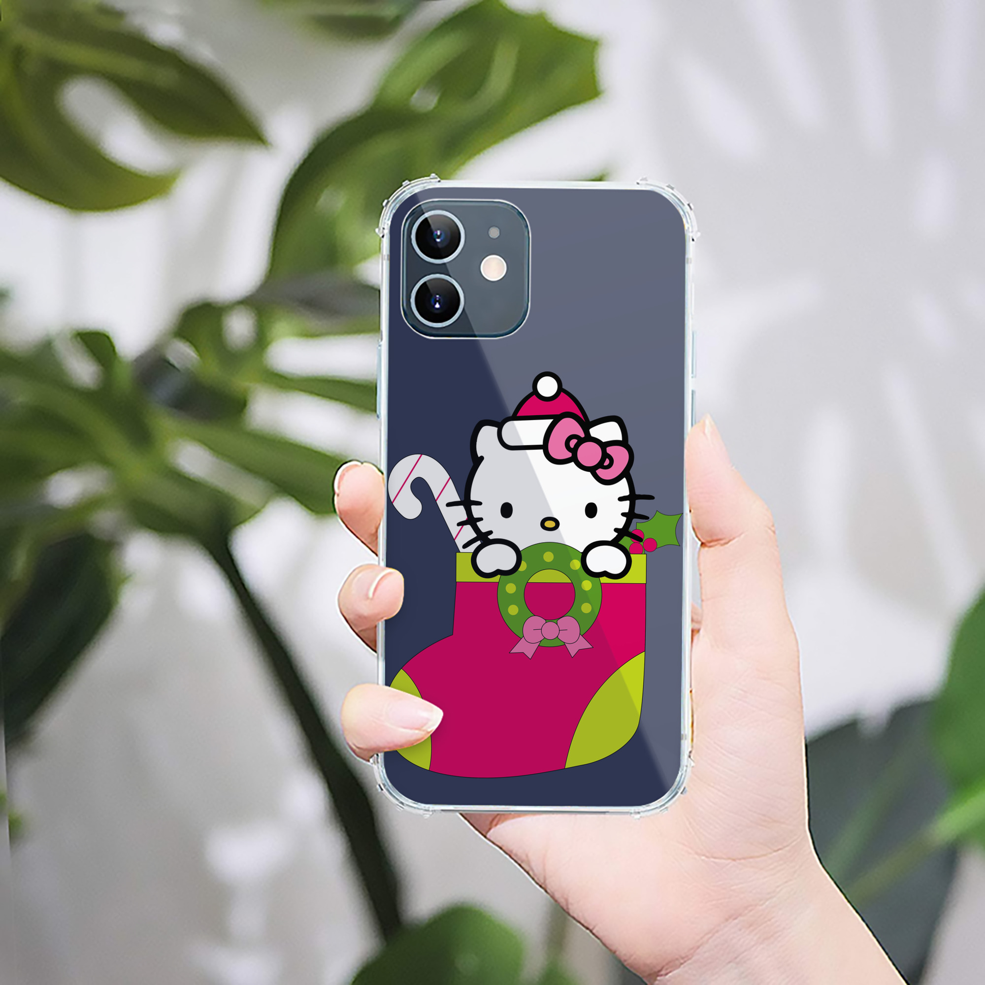 （画像用） Hello Kitty ハローキティ 【iPhone 12シリーズ対応】透明スマホケース（クリアソフトケース）